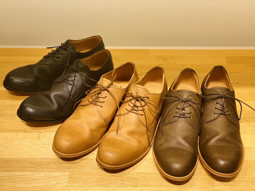 41 新品 sot×PADRONE ソット パドローネ 別注 DERBY PLAIN TOE SHOES ダービープレーントゥシューズ D.BROWN レザーシューズ 26cm 26.5cm 良品 PADRONE × Sot プレーントゥ シューズ 26.5㌢ 黒 別注 靴
